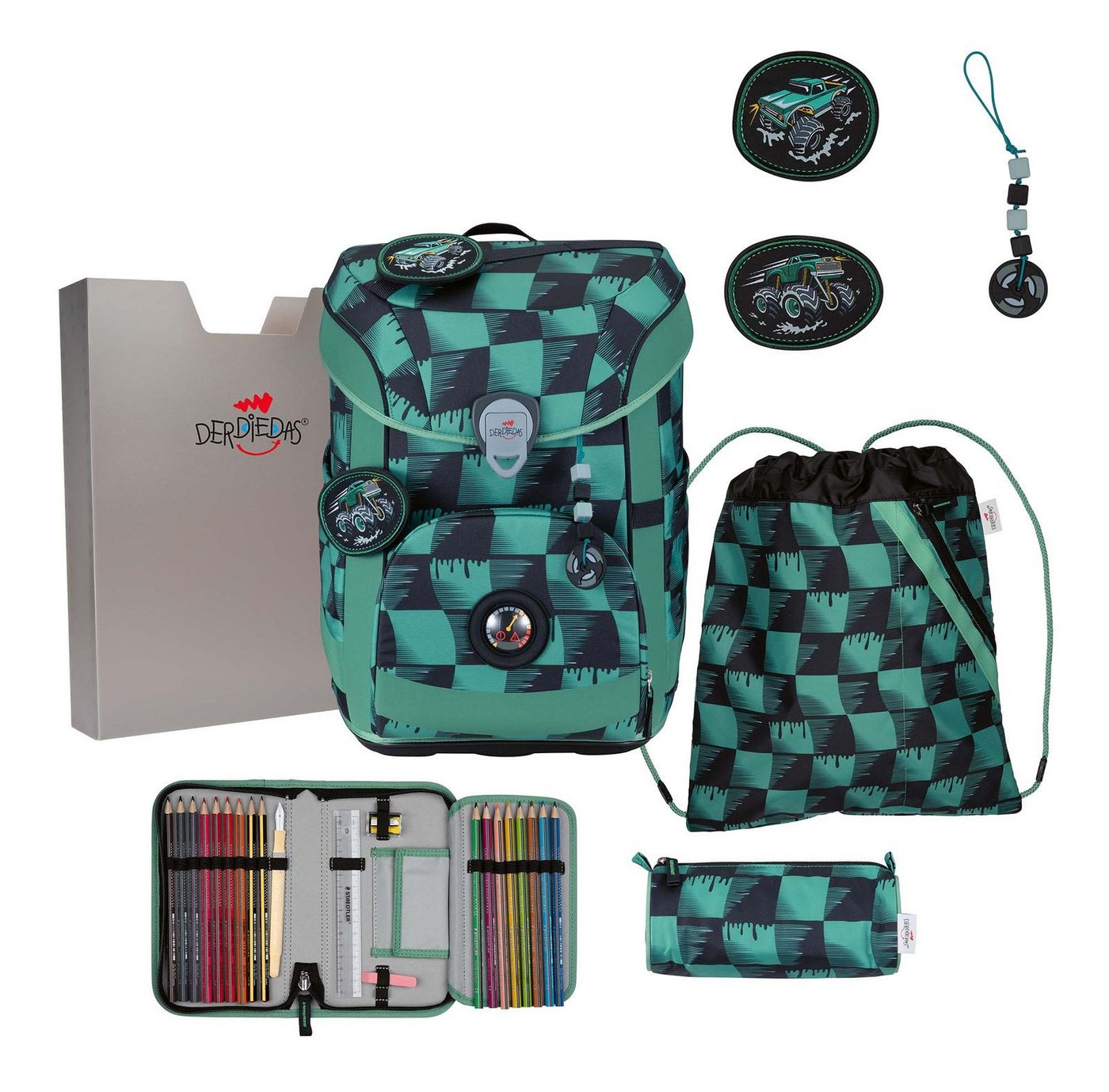 DerDieDas® Schulranzen Set 6-teilig (Set, 6-tlg) von DerDieDas®