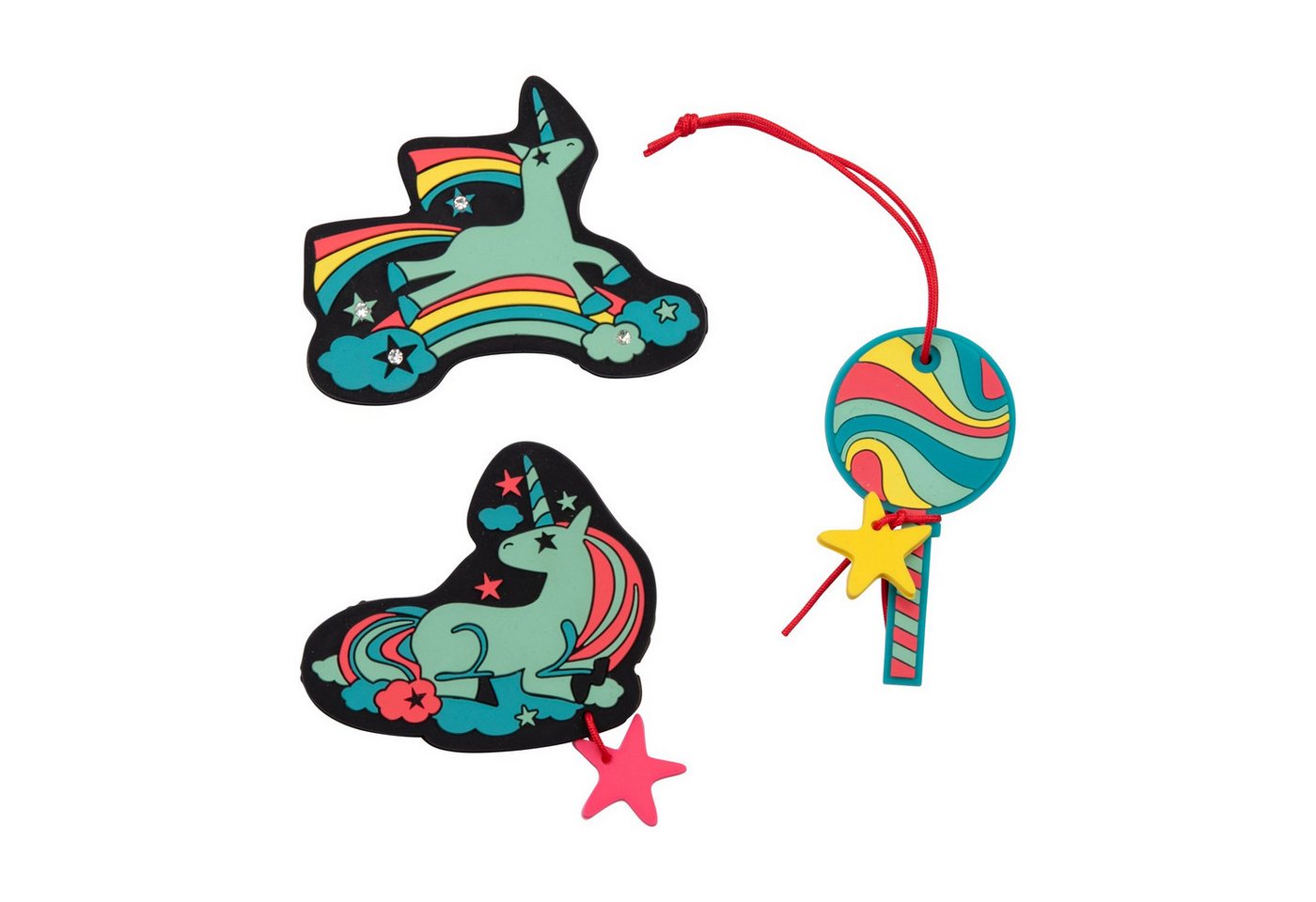 DerDieDas® Schulrucksack DerDieDas Wechselbuttons 3 teilig Rainbow Star von DerDieDas®