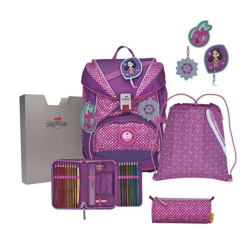 DerDieDas - DerDieDas Set Ergoflex Purple Dots Brombeer von DerDieDas