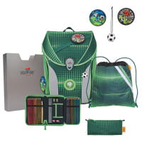 DerDieDas ErgoFlex Max Schulranzen-Set 5tlg Soccer Green von DerDieDas