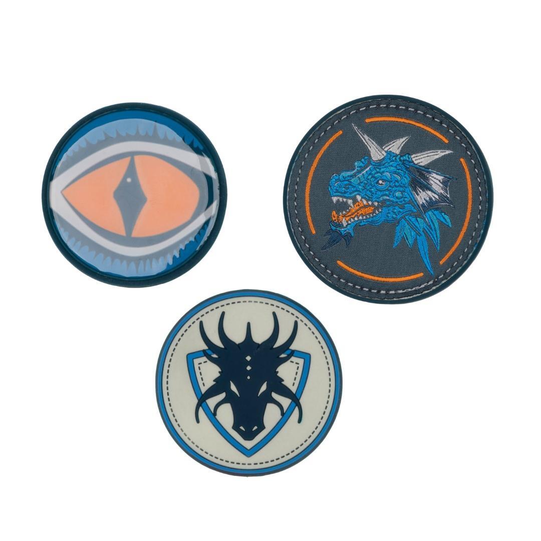 DerDieDas - Motiv-Buttons Wechselbuttons 3-Tlg. Dragon Eye rot/braun von DerDieDas