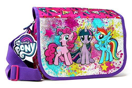 MLP - My Little Pony - Super süße Kinder Tasche/Umhängetasche mit glitzender Vorderseite (22 x 17 x 9 cm) von My Little Pony