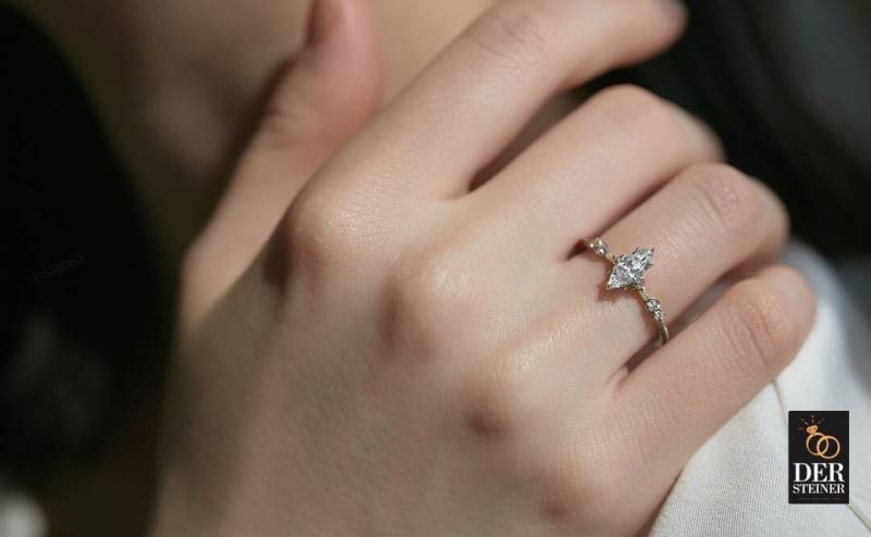 1.02Ct Marquise Cut Engagement Ring| Lab Grown Diamond Promise Ring For Her| Gift Her |Diamondring| Statementring von DerSteiner