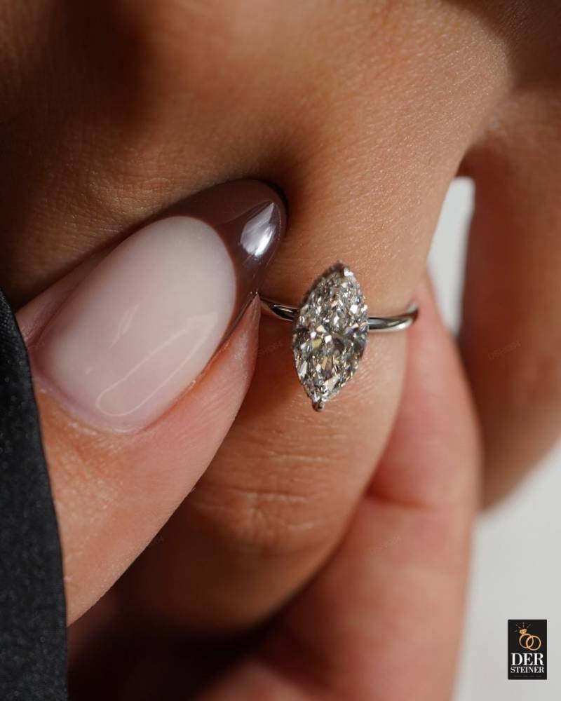 3.2Ct Marquise Cut Ring| 18K Gold Ring|Hidden Halo Ring Engagement Ring|Labgrowndiamond |Wedding Ring|Promise Ring For Her|Gift Women von DerSteiner