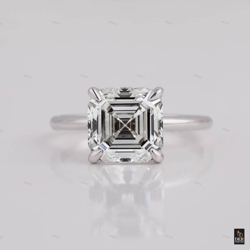 3.0Ct Solitaire Diamond Ring |14K/18K Gold Ring|Asschercut Engagement Ring|Labgrowndiamond |Wedding Ring|Promise Ring For Her|Gift Women von DerSteiner