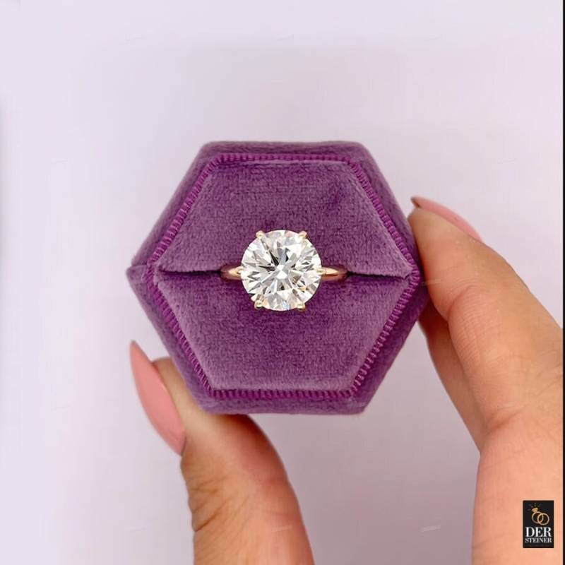 5.0Ct Round Cut Engagement Ring| Lab Grown Diamond Wedding Promise Ring For Her| Gold Ring|statement Ring|Solitair Ring |Brilliant Cut von DerSteiner