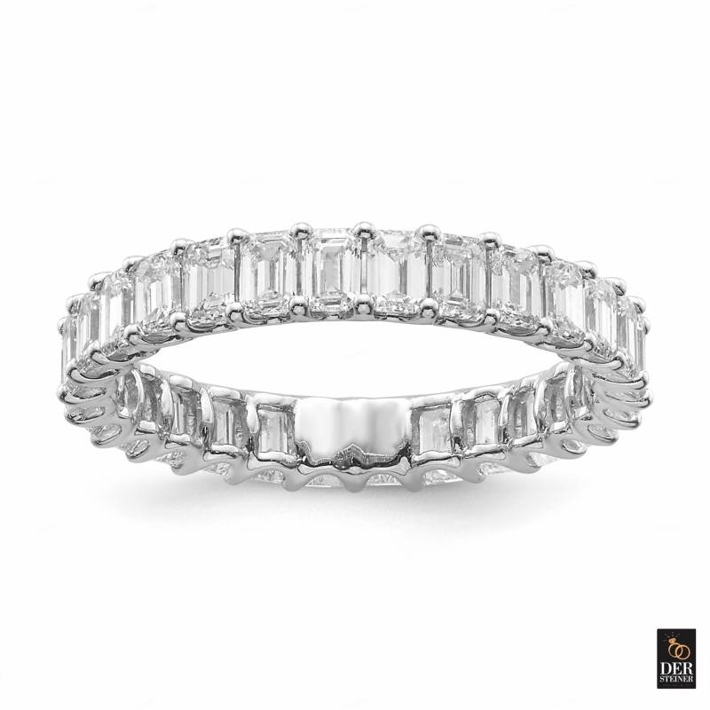 Emerald Eternity Band | Engagement Lab Grown Diamond Ring| Promise Ring For Her| Gold Ring Statement Tennis von DerSteiner