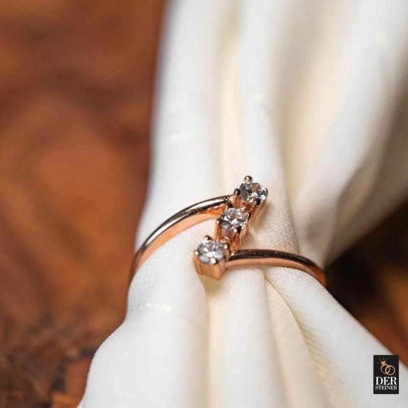 Lab Grown Diamond Ring|White Gold Diamond Wedding Ring|Engagement Ring|Diamond Ring| Promise Ring |Wave Pattern| Statement Giftforher von DerSteiner