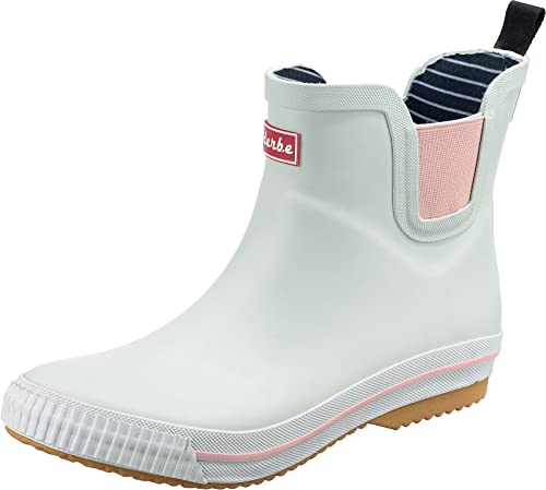 Derbe-Hamburg Damen Halbschaft Gummistiefel Wattpuuschen Eco Wanblue/Strawberry (numeric_37) von Derbe Stevel