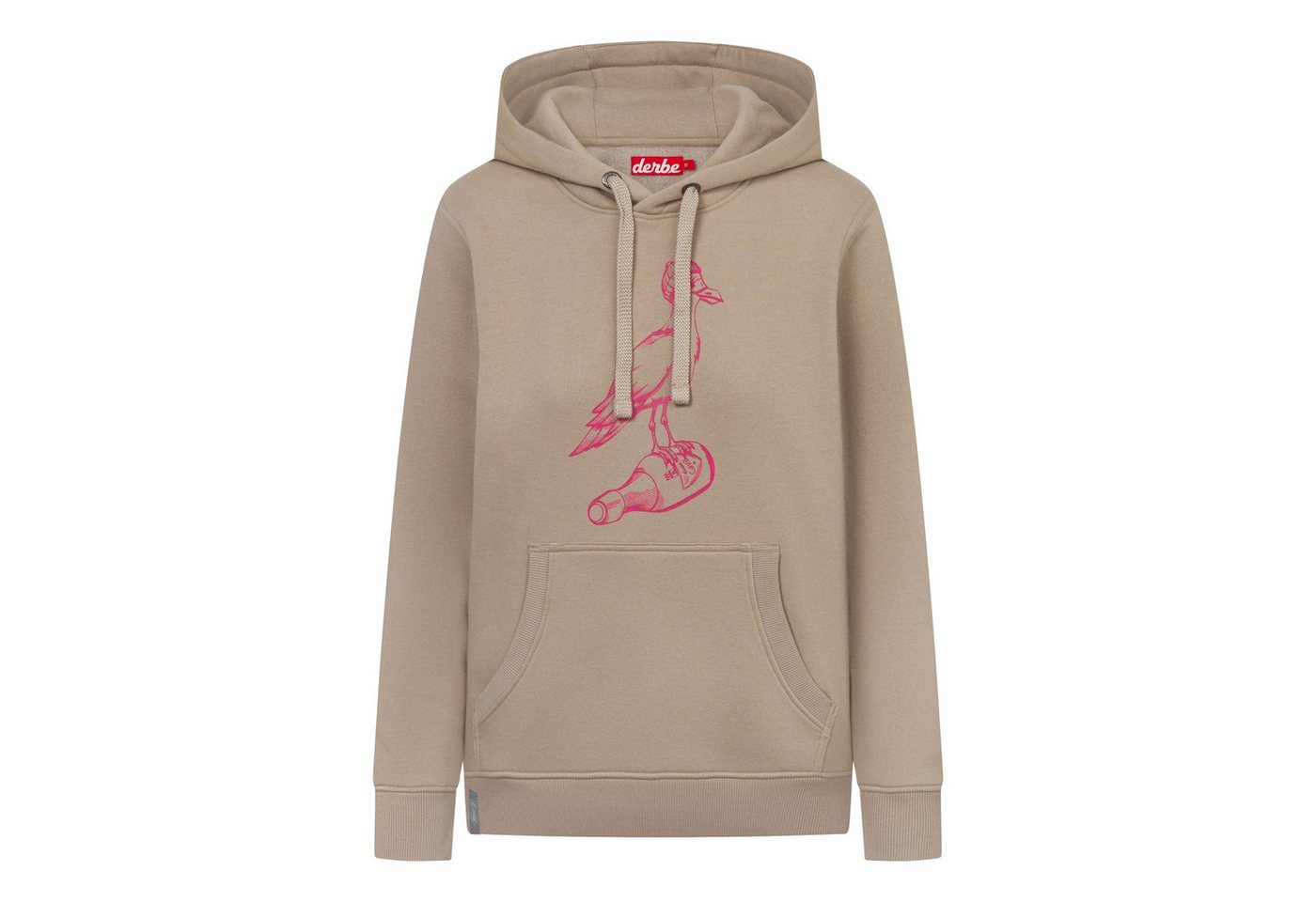 Derbe Hoodie Hoodie Sturmmöwin Mono mit großem Druck auf der Brust von Derbe