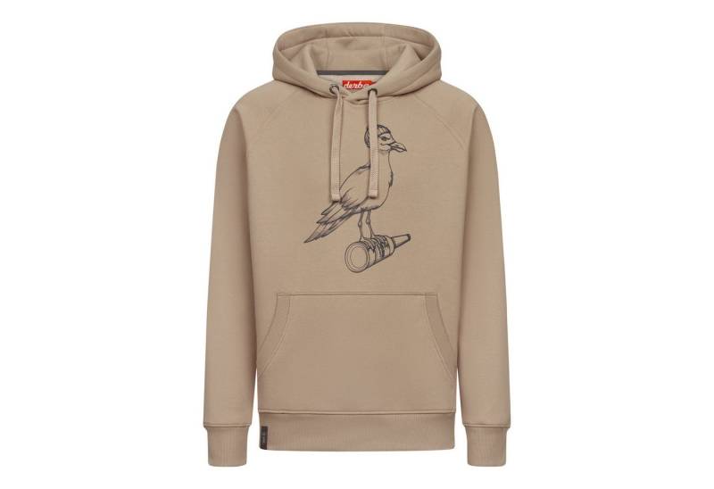Derbe Hoodie Sturmmöwe Mono mit Tunneltasche und Möwenprint von Derbe