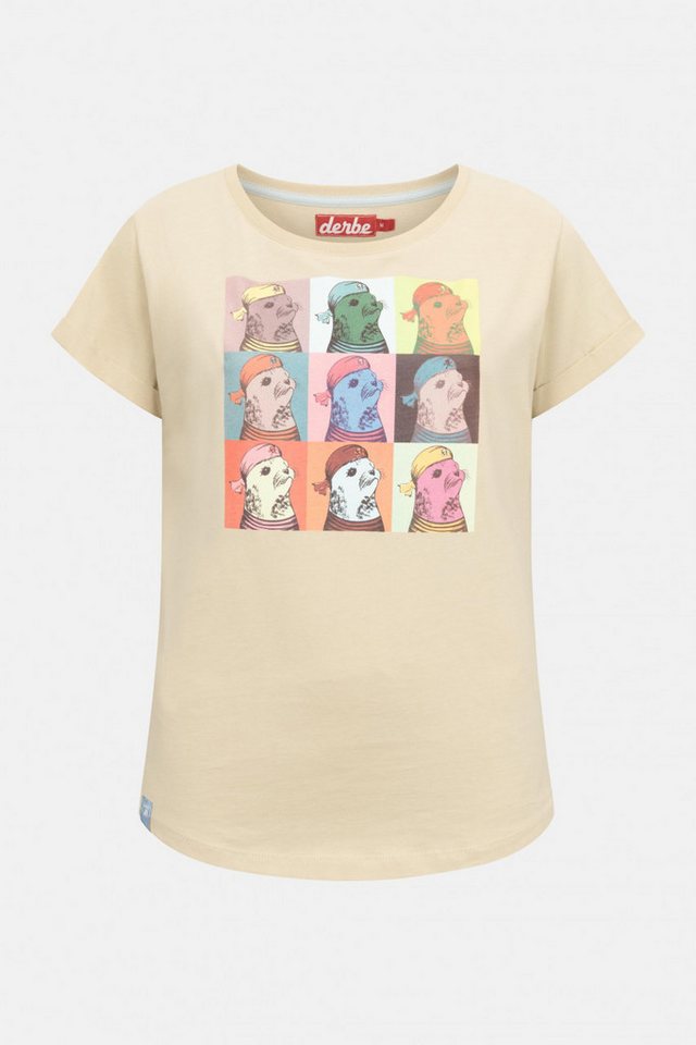 Derbe Print-Shirt Robbe Collage Damen T-Shirt (1-tlg) von Derbe