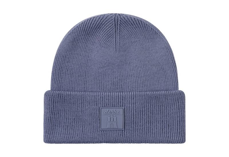Derbe Strickmütze Mütze Bonny mit Logo-Patch auf Vorderseite von Derbe