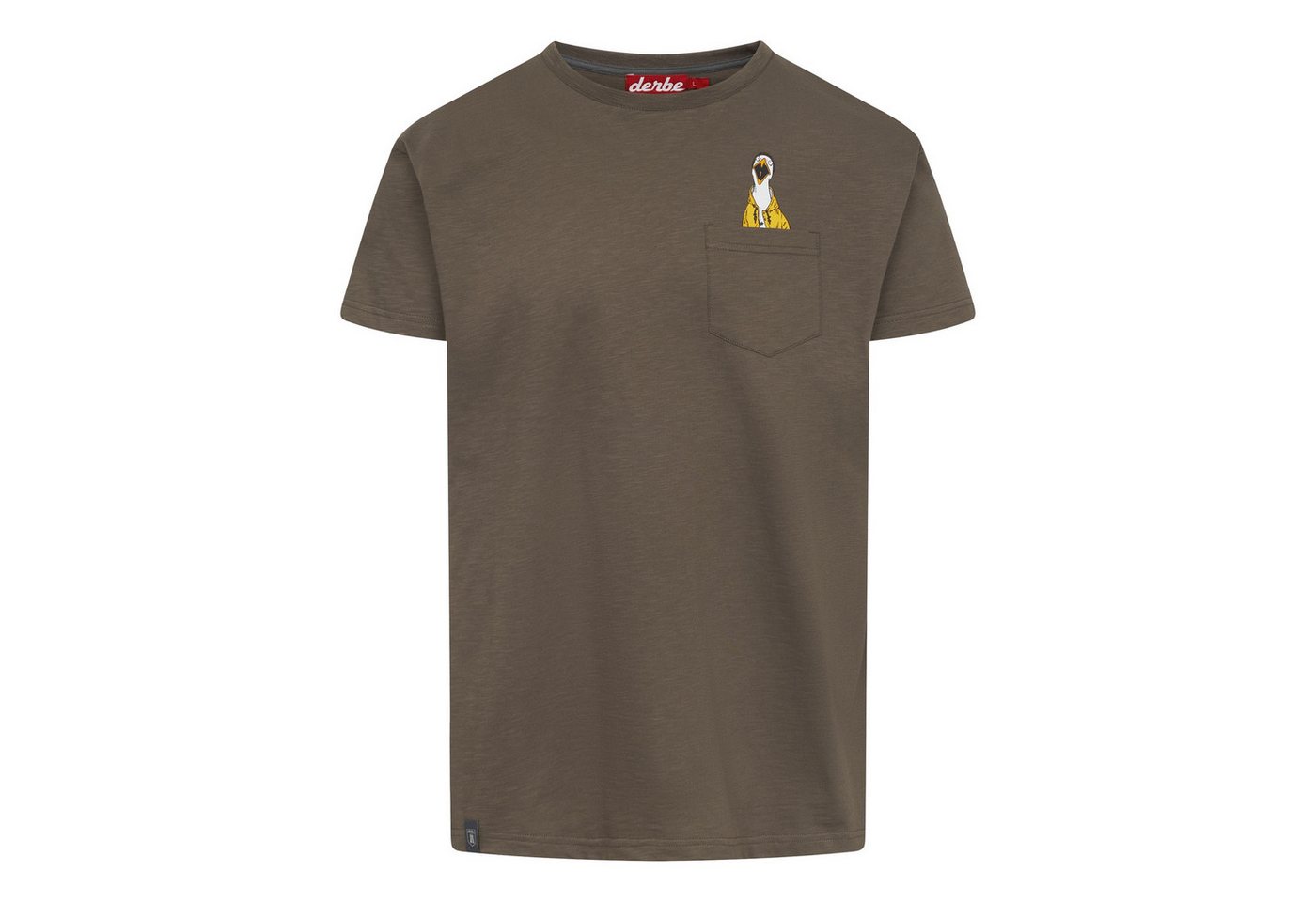 Derbe T-Shirt Schreimöwe Pocket mit Möwen Print an der Brusttasche von Derbe