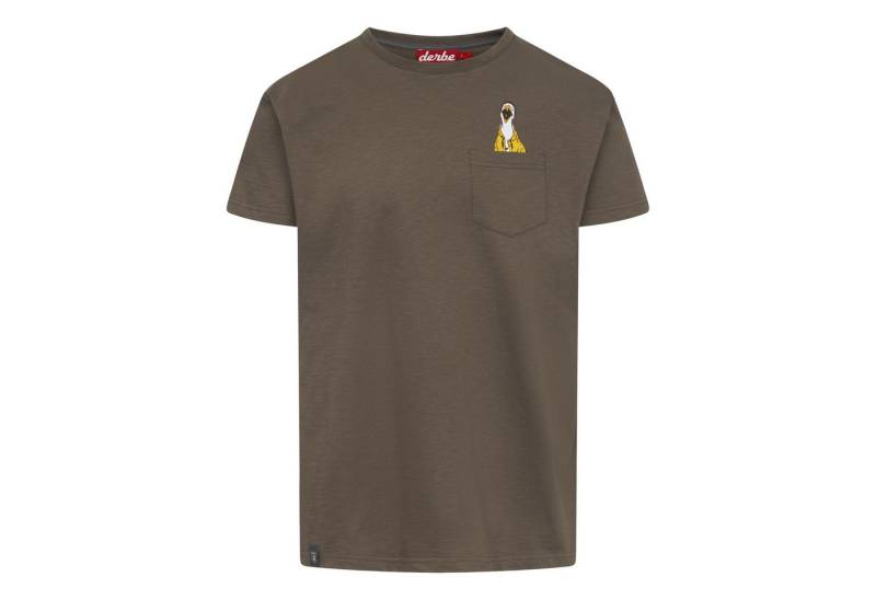Derbe T-Shirt Schreimöwe Pocket mit Möwen Print an der Brusttasche von Derbe