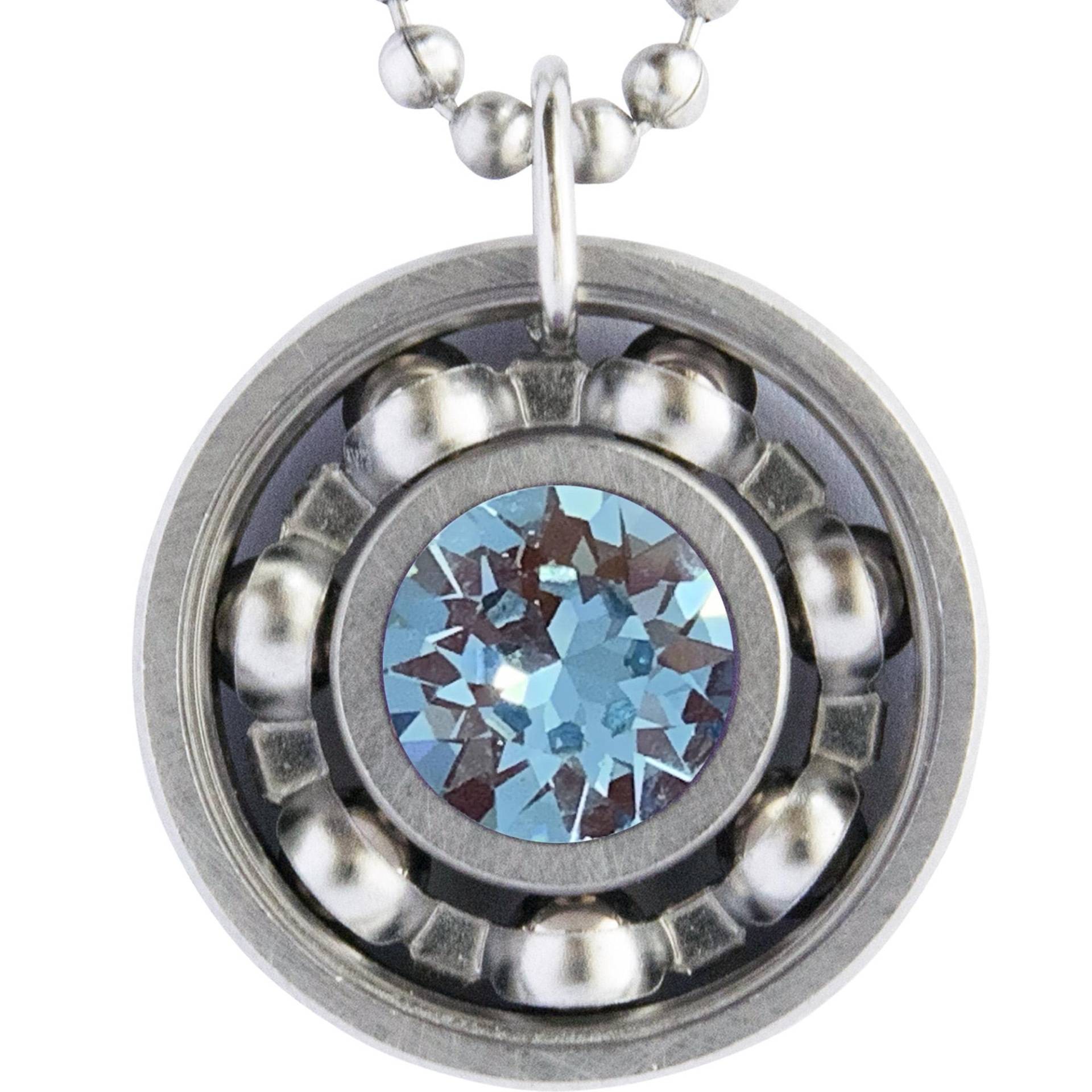 Aquamarin Kristall Roller Derby Skate Lager Anhänger Halskette - März Geburtsstein von DerbyGirlDesigns130