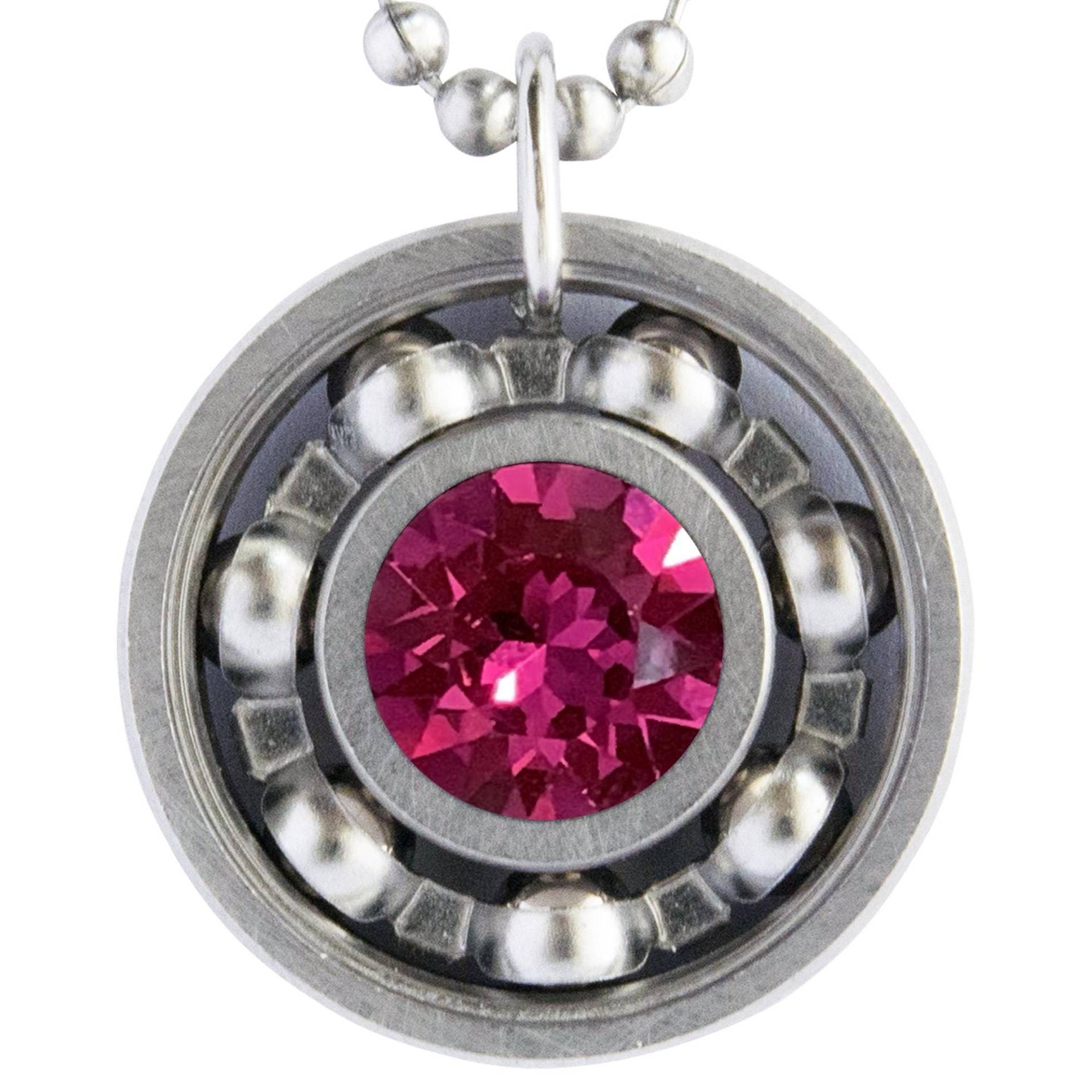 Fuchsia Kristall Roller Derby Skate Lager Anhänger Halskette von DerbyGirlDesigns130