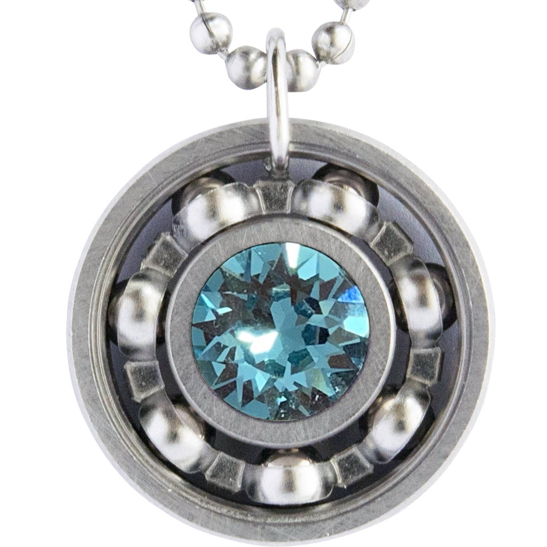 Helltürkis Kristall Roller Derby Skate Lager Anhänger Halskette - Dezember Geburtsstein von DerbyGirlDesigns130