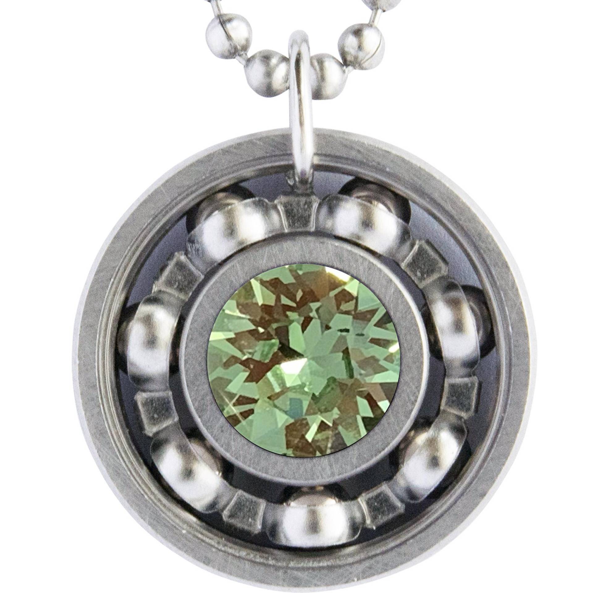 Peridot Kristall Roller Derby Skate Lager Anhänger Halskette - August Geburtsstein von DerbyGirlDesigns130
