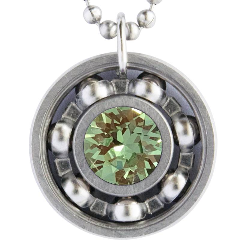 Peridot Kristall Roller Derby Skate Lager Anhänger Halskette - August Geburtsstein von DerbyGirlDesigns130