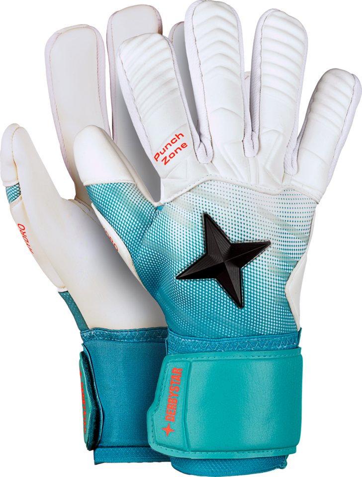 Derbystar Torwarthandschuhe Hydro v23 WEISS TÜRKIS SCHWARZ von Derbystar