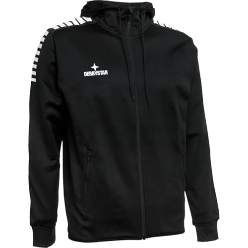 Derbystar Unisex Primo Kapuzenjacke, Schwarz Weiss, XXXL von Derbystar