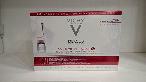 DERCOS Vichy Dercos Aminexil Intensive 5 Behandlung gegen Haarausfall für Damen, 21 Ampullen von DERCOS