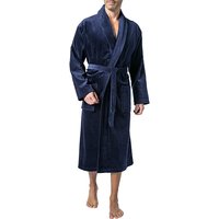 DEREK ROSE Herren Bademantel blau Baumwolle & Mix unifarben von Derek Rose