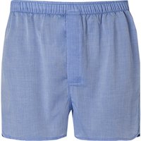DEREK ROSE Herren Boxershorts blau Reine Baumwolle unifarben von Derek Rose