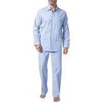 DEREK ROSE Herren Pyjama blau Baumwolle gestreift von Derek Rose