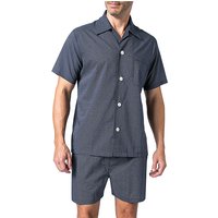 DEREK ROSE Herren Pyjama Set blau Baumwolle & Mix Gemustert Classic Fit von Derek Rose
