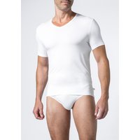 DEREK ROSE Herren V-Shirt weiß Mikrofaser/Funktion unifarben DEREK ROSE Herren V-Shirt weiß Mikrofaser/Funktion unifarben von Derek Rose