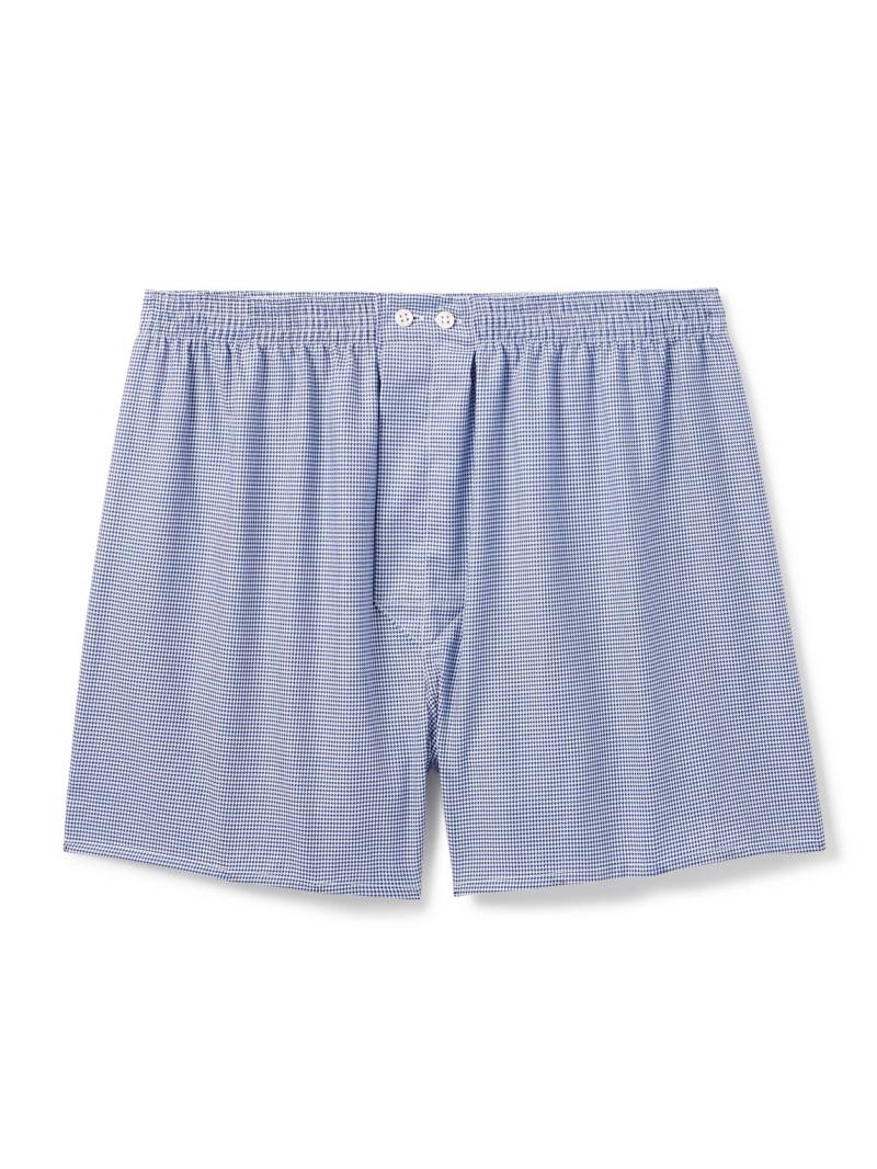 Derek Rose - Barker 37 Checked Cotton-Batiste Boxer Shorts - Men - Blue - XL von Derek Rose