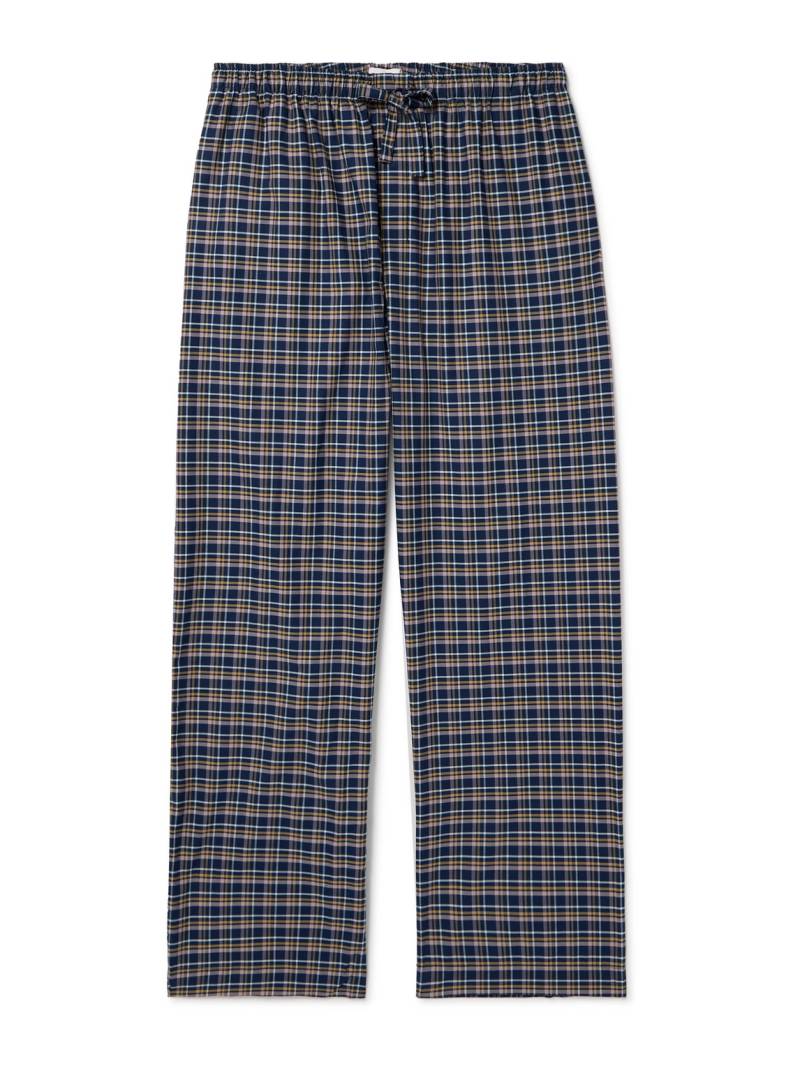 Derek Rose - Barker Checked Cotton-Poplin Pyjama Trousers - Men - Blue - XL von Derek Rose