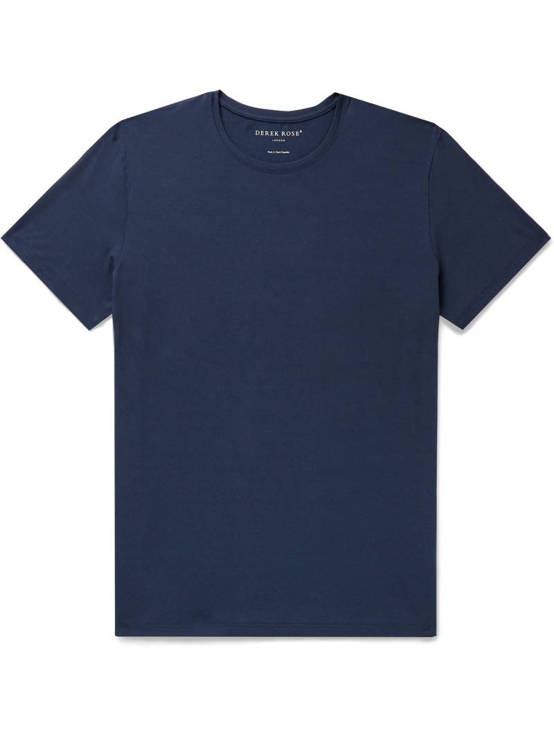 Derek Rose - Basel Stretch Micro Modal Jersey T-Shirt - Men - Blue - L von Derek Rose