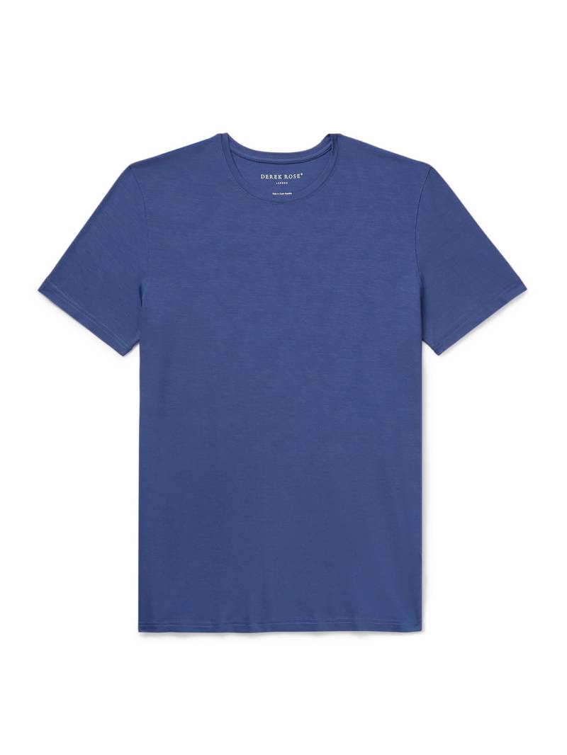 Derek Rose - Basel Stretch-Micro Modal Jersey T-Shirt - Men - Blue - XXL von Derek Rose