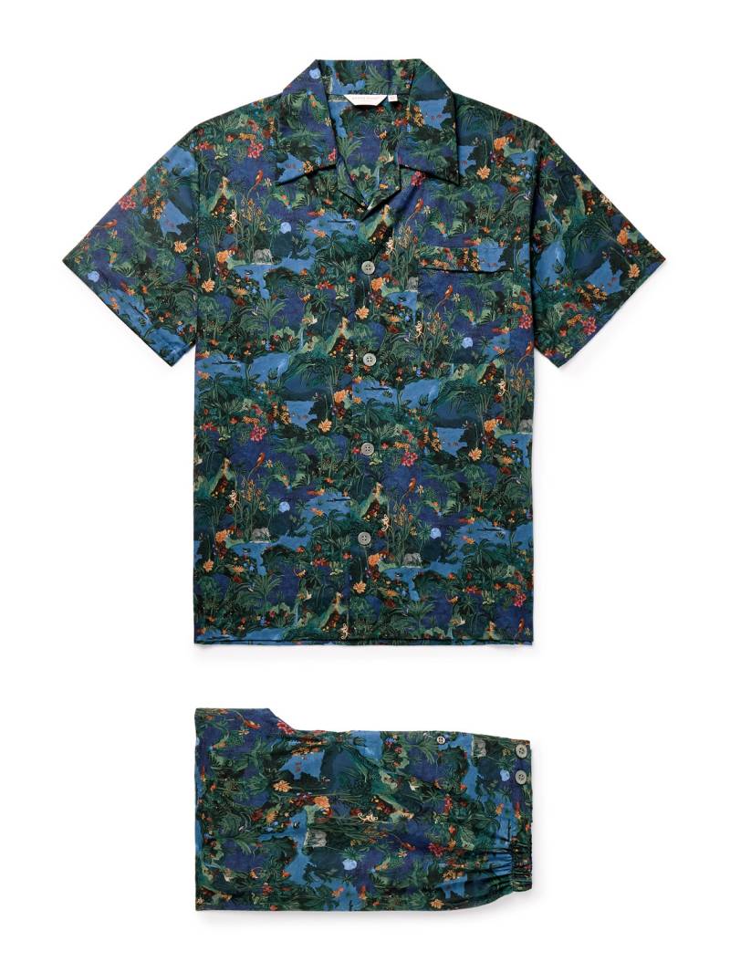 Derek Rose - Ledbury 85 Printed Cotton-Batiste Pyjama Set - Men - Blue - XXL von Derek Rose