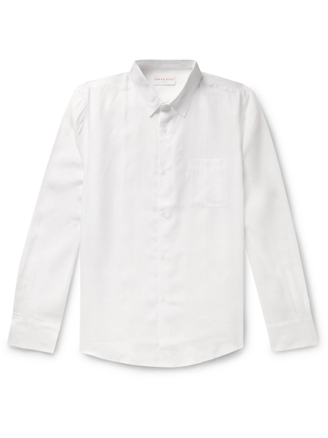 Derek Rose - Monaco 1 Linen Shirt - Men - White - L Derek Rose - Monaco 1 Linen Shirt - Men - White - L von Derek Rose