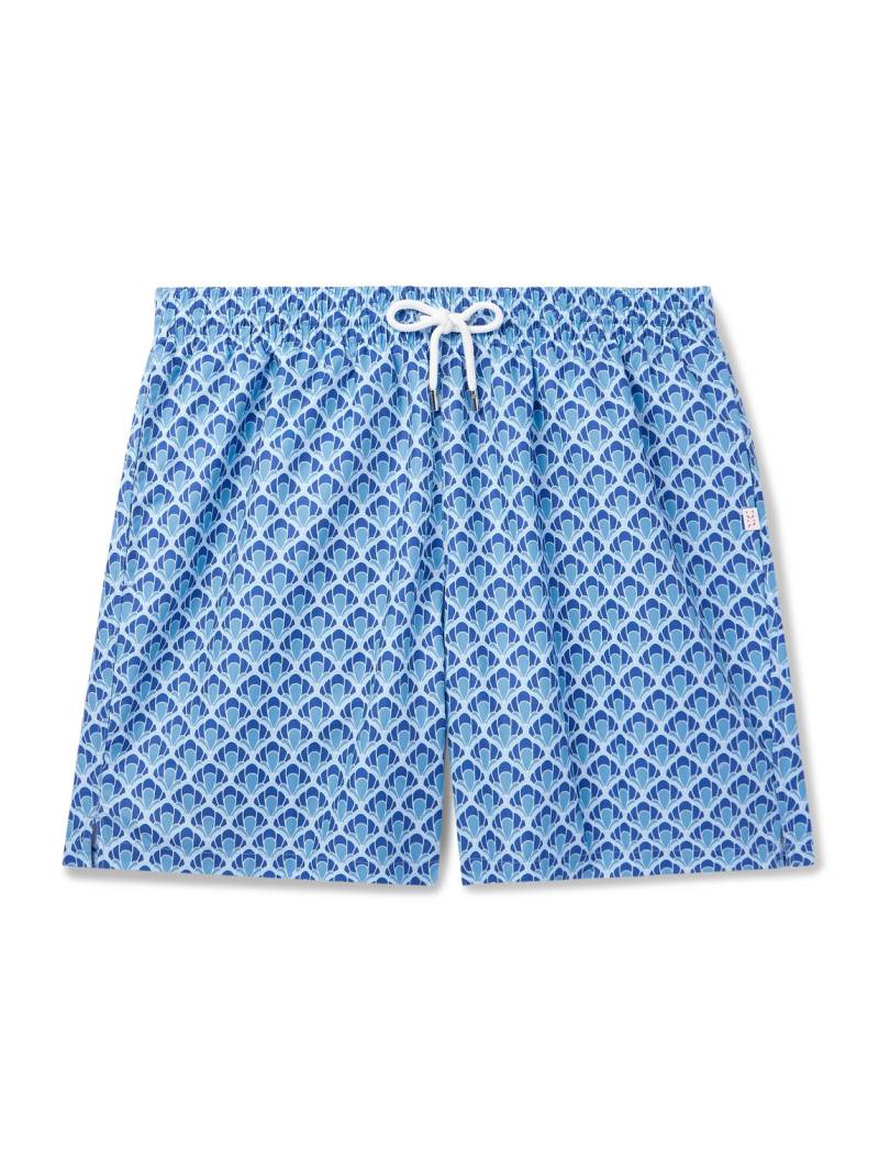 Derek Rose - Straight-Leg Mid-Length Printed Swim Shorts - Men - Blue - XXL von Derek Rose
