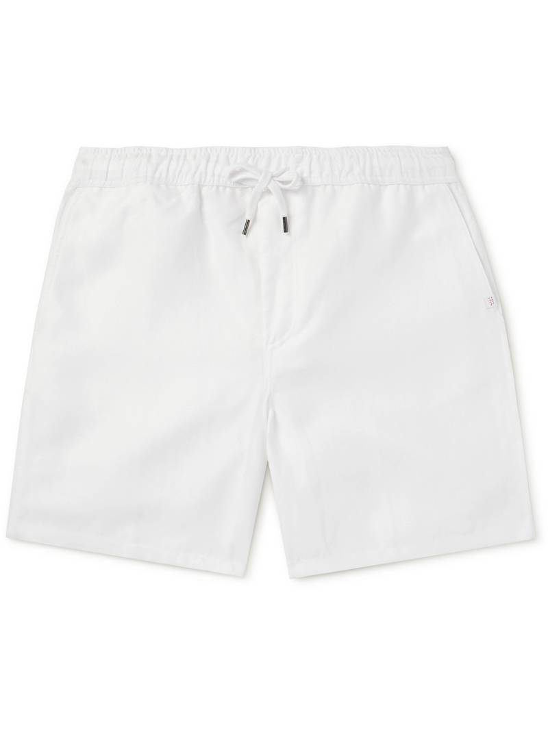 Derek Rose - Sydney 1 Straight-Leg Linen Drawstring Shorts - Men - White - XL von Derek Rose