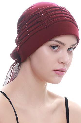 Deresina Damen Dezwirnt Chemo Kopfbedeckung (Burgund) von Deresina Headwear