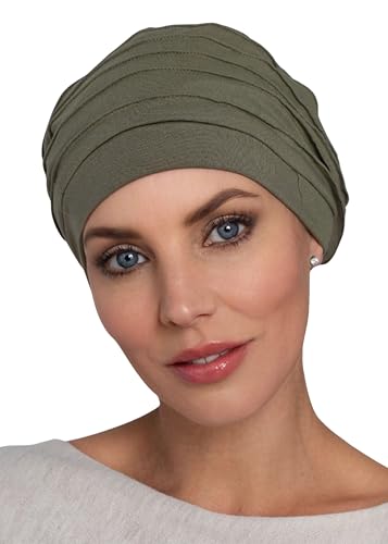 Deresina Harmony Volumen-Kopfbedeckung, Bambus-Chemomütze für Frauen (Khaki) von Deresina Headwear