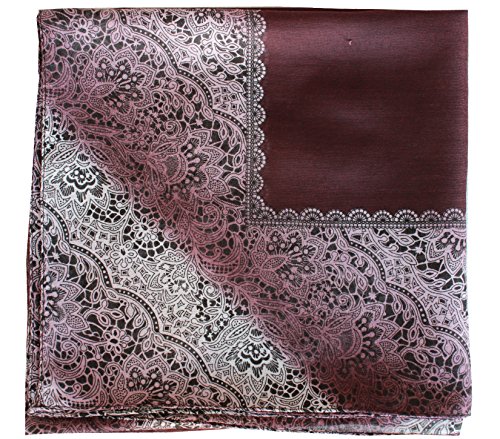 Deresina Headwear Frauenalltags Weiche Quadratisch Kopftücher - (Maulbeere Ende Lochmuster) von Deresina Headwear