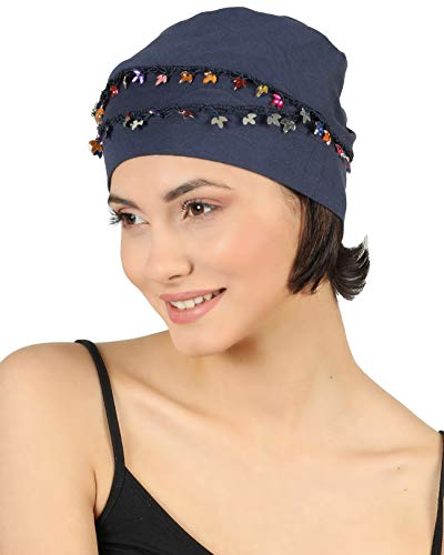 Deresina Headwear Kein Binder Bandana für Damen - Denim Deresina Headwear Kein Binder Bandana für Damen - Denim von Deresina Headwear