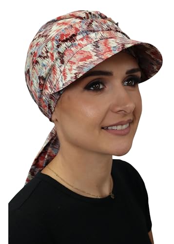 Deresina Headwear Schal Visor Hut, Chemo-Kopfbedeckung für den Sommer, volle Kopfbedeckung, rutschfest, Palette, Einheitsgröße von Deresina Headwear