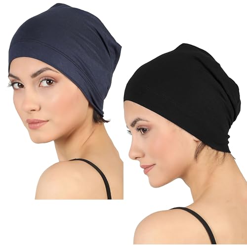 Deresina Headwear Schlafmütze, Chemo Kopfbedeckung (Black - Denim) von Deresina Headwear