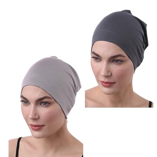 Deresina Headwear Schlafmütze, Chemo Kopfbedeckung (Grey-Charcoal) von Deresina Headwear