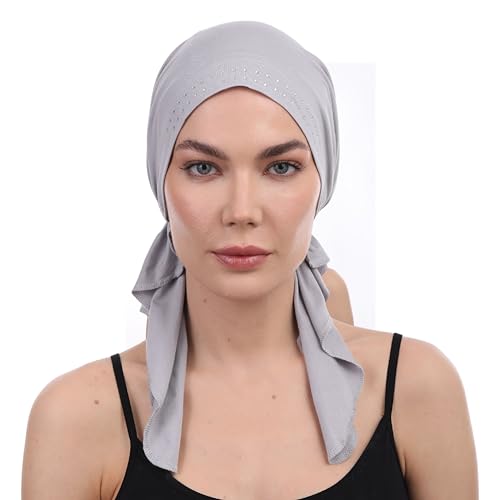 Deresina Headwear Vorgebundenes Bandana (Juwelengrau) von Deresina Headwear