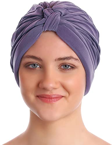 Deresina Headwear W-Stil Pilssiert Turban für Haarverlust (Lila) von Deresina Headwear
