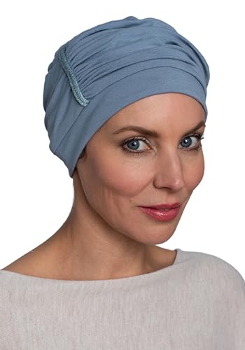 Deresina Serene Hut Bambus Chemo Kopfbedeckung für Frauen Anlass Hut für Haarausfall, Blau (Carolina Blue), Einheitsgröße von Deresina Headwear